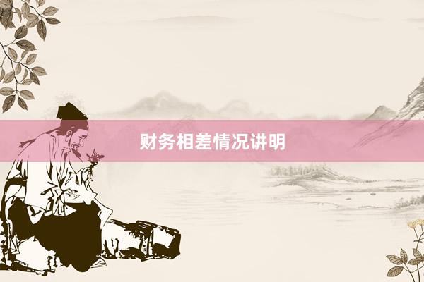 财务相差情况讲明